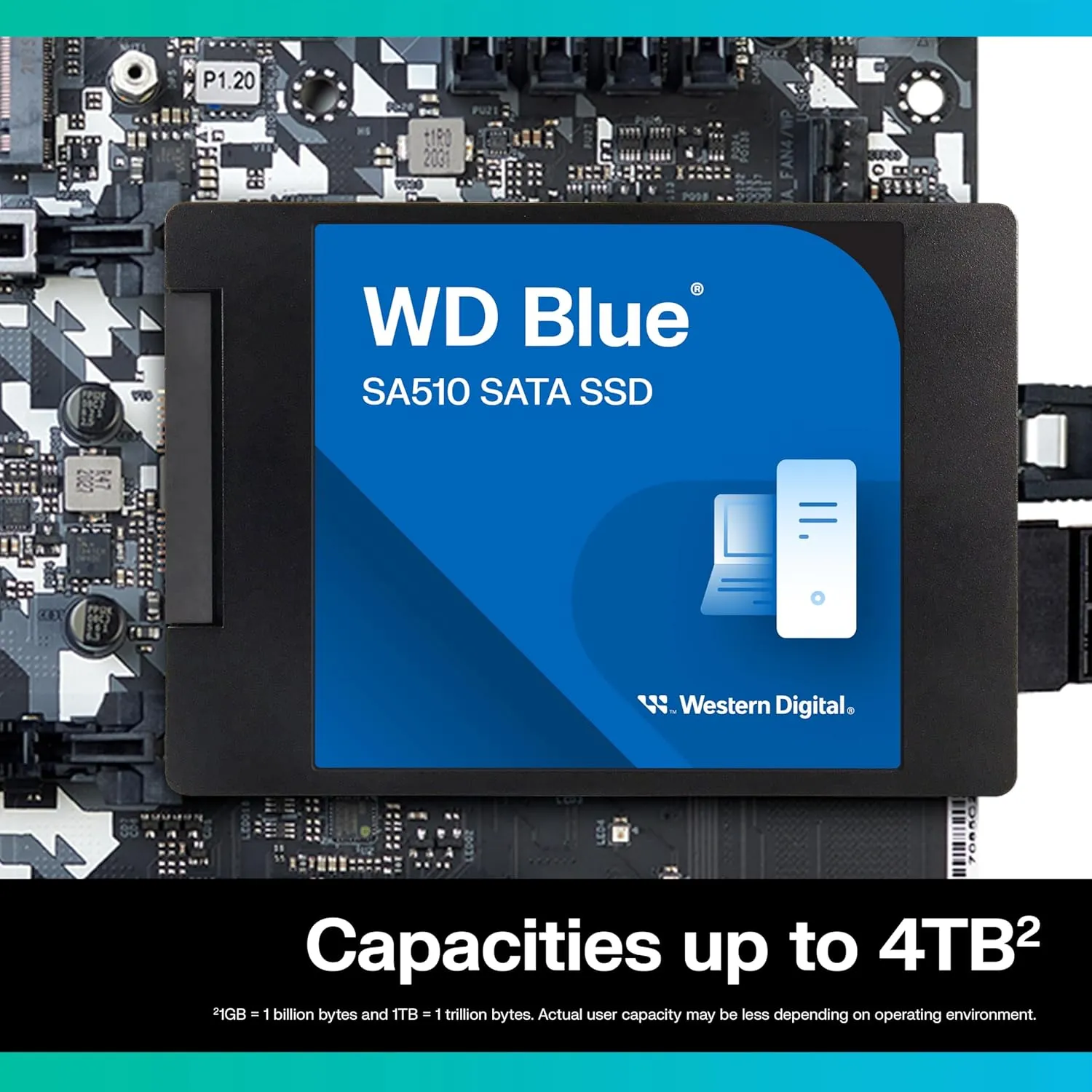 WD Internal SSD 1TB SATA Blue (SA510) view 4
